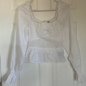 NWT H&M eyelet top